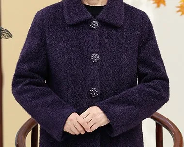 Sweater coat Winter and Fall New Fashion Middle aged Women's Clothes