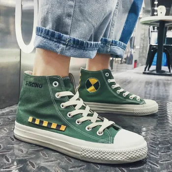 

White high top sneakers men designer sneakers fashion High upper canvas shoes autumn summer shoes skate outdoor Z1-77