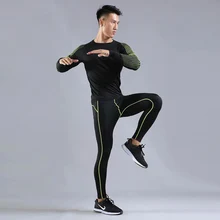 Быстросохнущий Спортивный милый костюм мужской беговой костюм баскетбольные тайтсы одежда для занятий спортом для спортивного зала Спортивная одежда для бега футболка для фитнеса