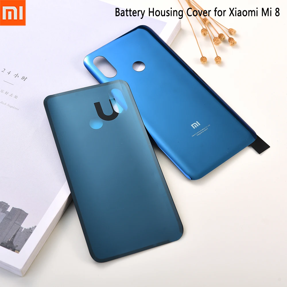 Задняя крышка аккумулятора Xiaomi Mi 8 Mi8 Оригинальный стеклянный корпус для задней