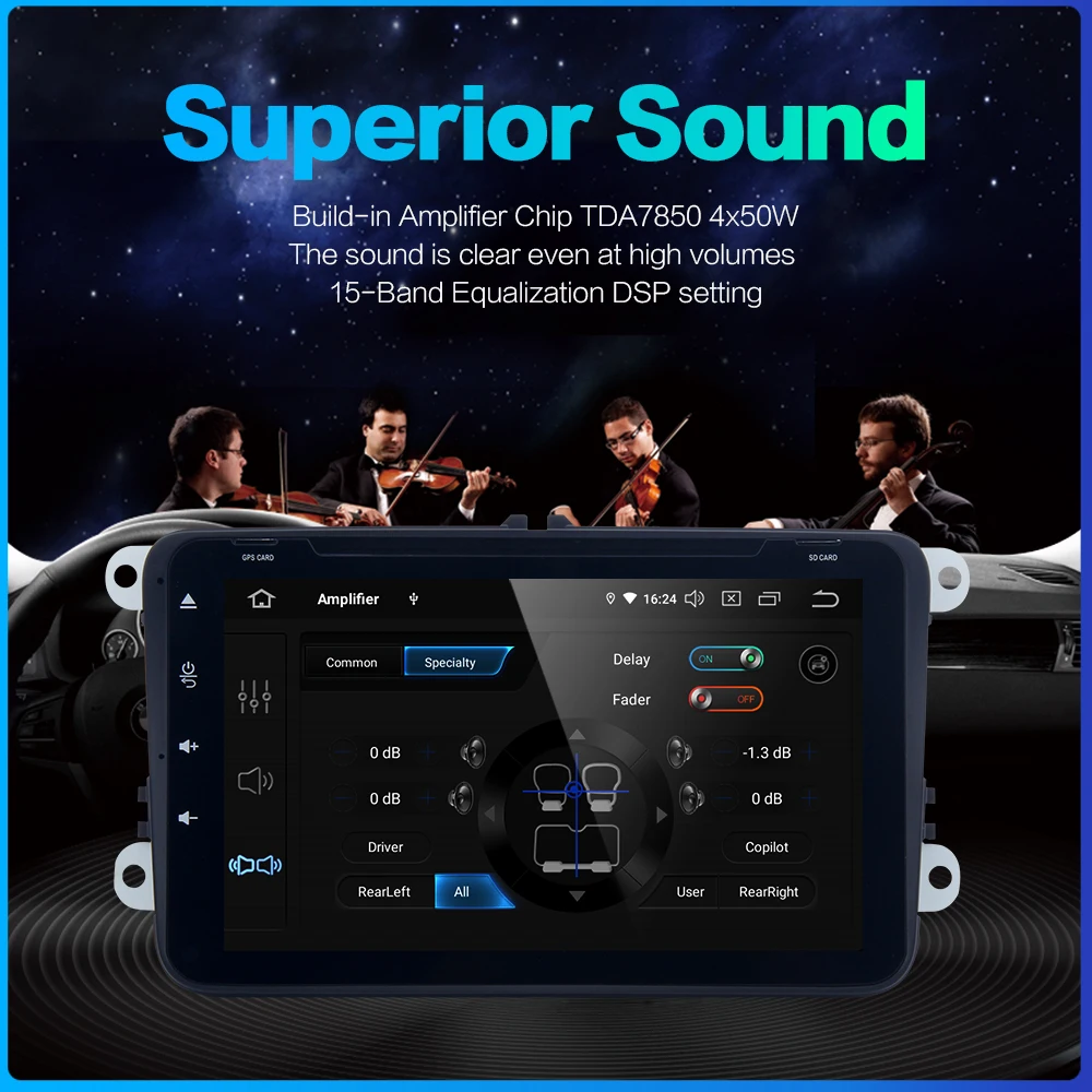 Excellent 2 Din Car Android 9.0  GPS Radio Player for Seat Leon Alhambra Altea Toledo with 8" touch screen 64GB ROM 3