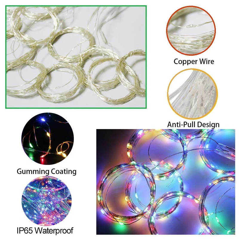 Оконная занавеска сосулька с дистанционным таймером светодиодный Сказочный мерцающий струнный свет 8 режимов для спальни Свадебная вечеринка фон Настенный декор