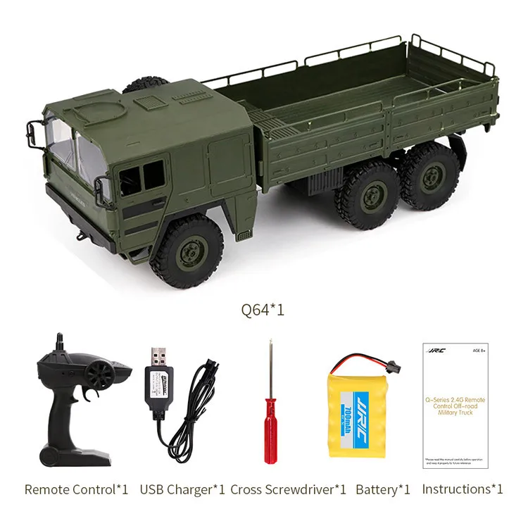 Jjrc Q62 Q63 Q64 шестиколесный пульт дистанционного управления jun ka амортизаторы внедорожные 6 модель 1: 16 военная модель