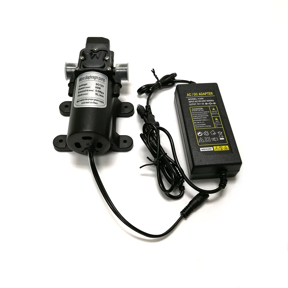 Booster Mist Pump 12V DC 160PSI Water Suck Machine With Power Adapter For Swimming Pool Garden Spryaer Cooling System 5
