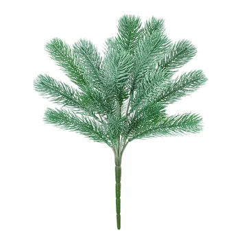 

4pcs Artificial Pine Picks Christmas Pine Twig 6 Fork Pine Needles Wedding DIY Party Ornaments Photo Props