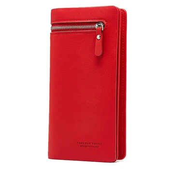 

Wallet Female PU Leather Wallet Women's clutch Leisure Purse Red Pink Style Women Wallets Long Coin Purse Card Holders Carteras