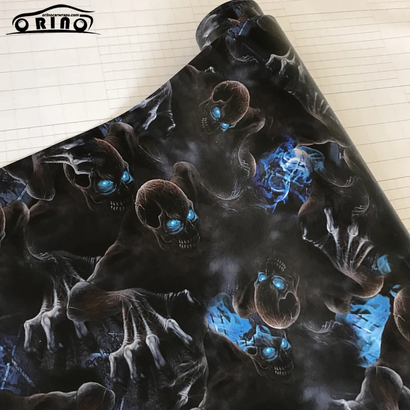 Skull Sticker Bomb Wrap Film Sticker-5