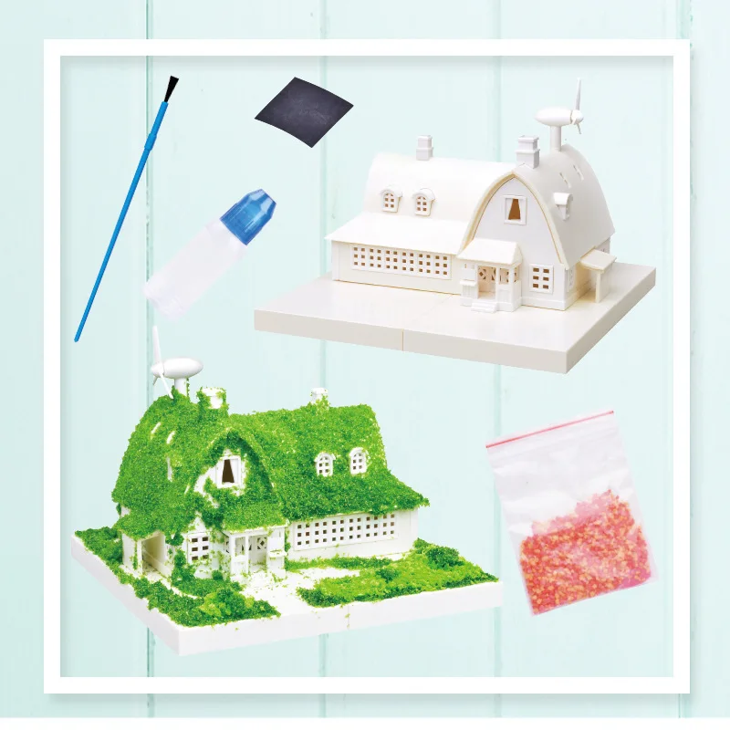 DIY Собранный дом Клей DIY научная модель граффити вискоза обучающая детская игрушка Показать модель