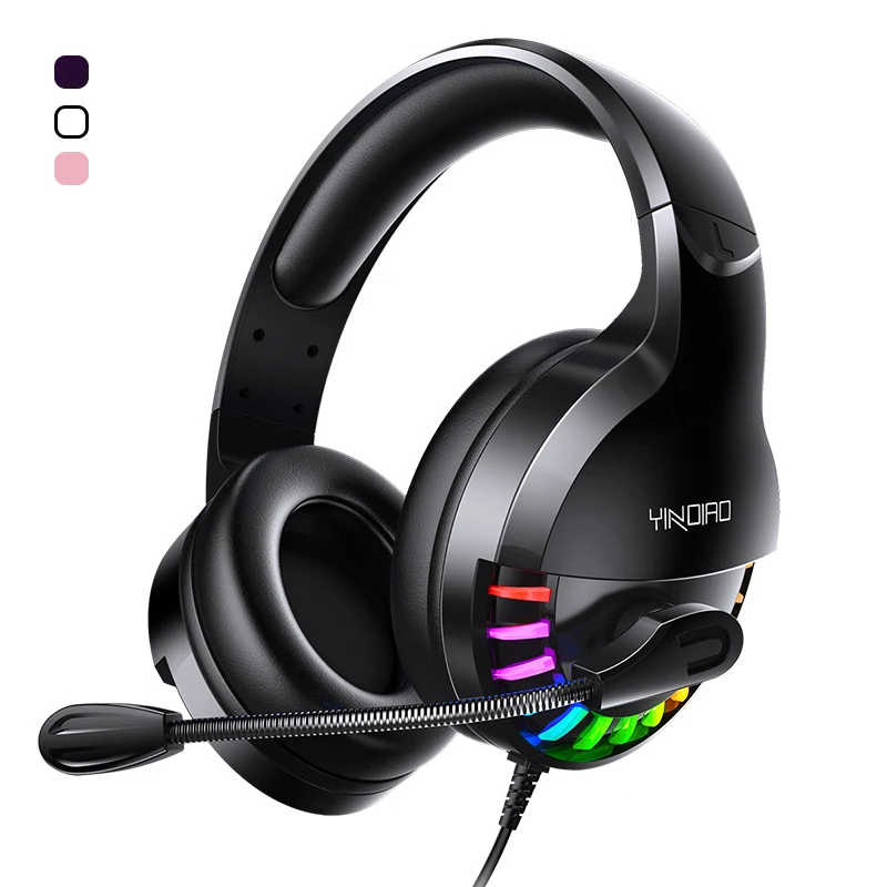 Gaming Headset Gamer Adjustable Bass Stereo PC Over Ear USB 3.5mm Wired Game Headphone With Mic for Tablet Computer Laptop PS4 |