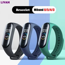

Silicone Bracelet for Xiaomi Mi Band 6 5 Strap sport Wristband watchband MiBand 4 5 replacement belt correa mi band 5 4 3 Straps