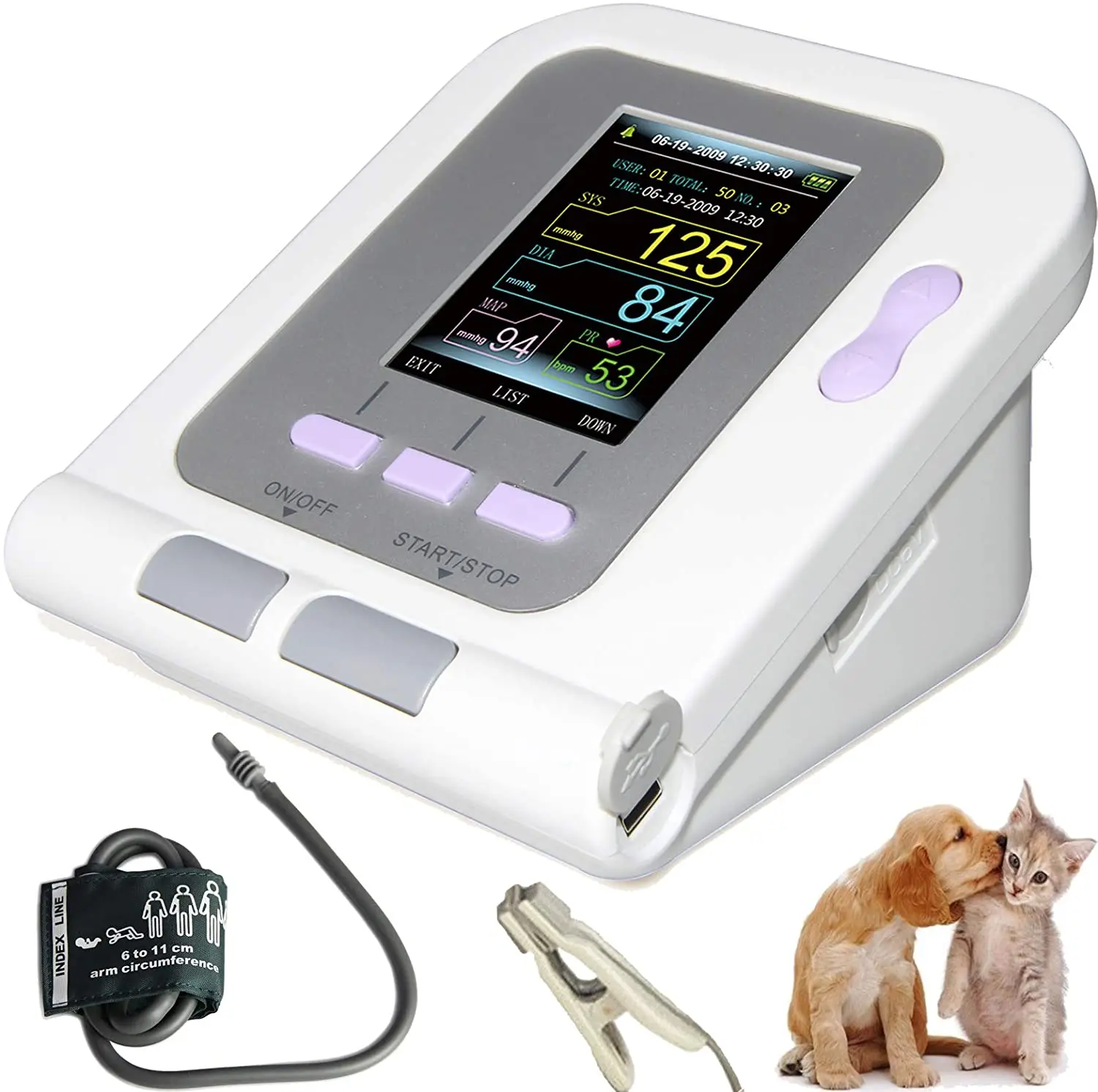 CONTEC08A ветеринарный цифровой BPM с бесплатным ПК softwear и VET SPO2 зонд | Красота здоровье