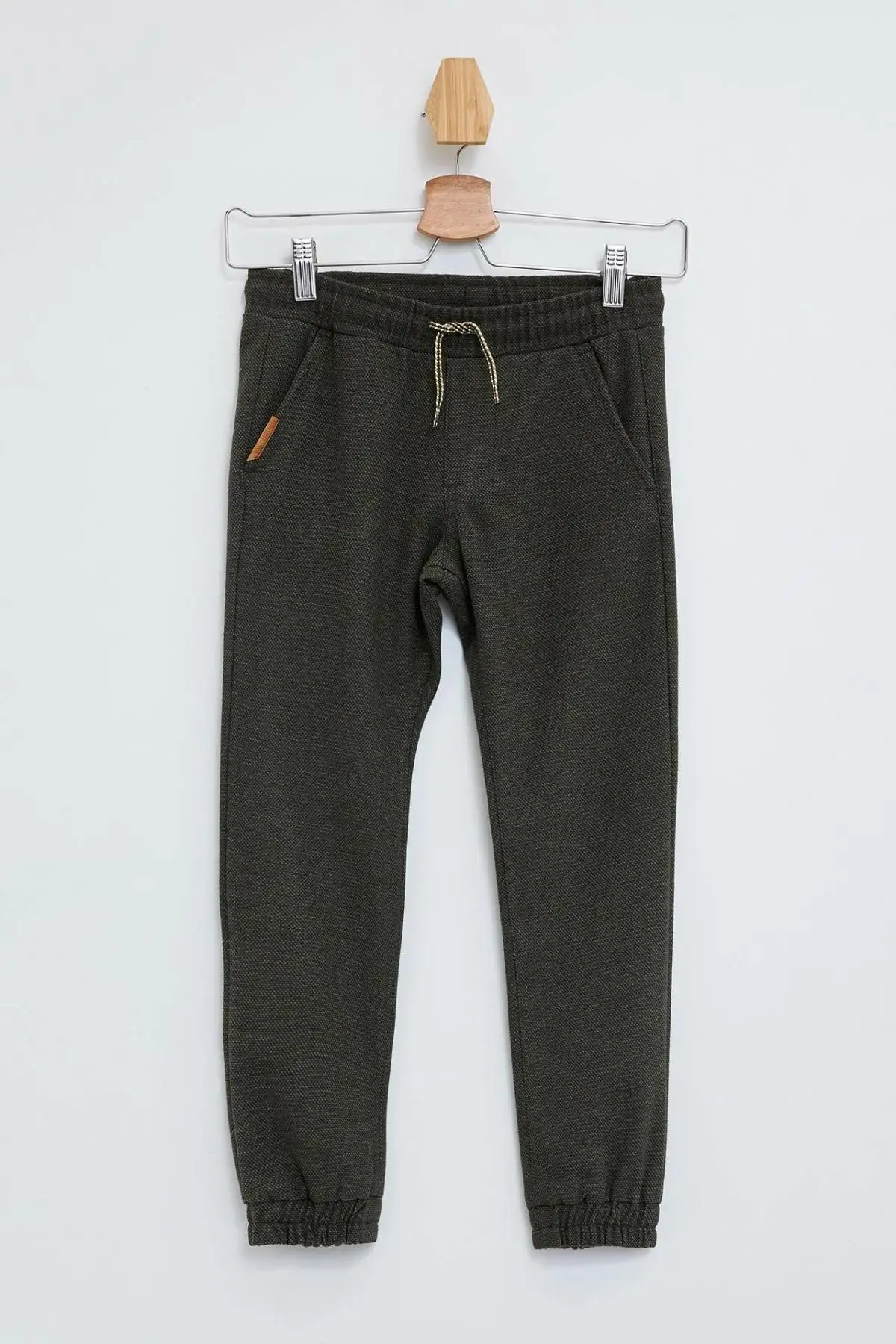 

DeFacto Boy Autumn Solid Color Long Pants Boys Casual Loose Lace-up Bottoms Boys Dark Grey Trousers-K6815A619AU