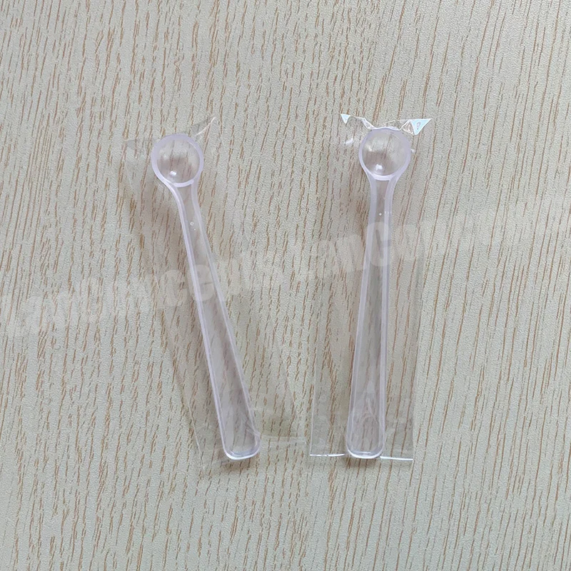 Plastic Measuring Scoop with Individual Packed Translation Micro Spoon Long Handle 0.5ml 0.25 gram 200 PCs/Lot Free Shipping