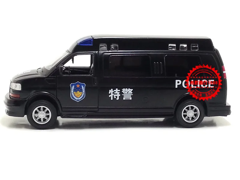 Shenghui Америка GMC Летающие тигры полицейский автомобиль звук и светильник 1: 32 четырехдверная модель автомобиля из сплава