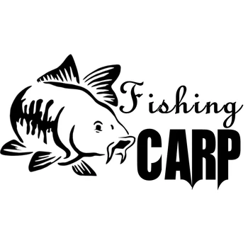 

CK20017# Vinyl Decal Fishing Carp Car Sticker Reflective Waterproof Car Styling Decor on Motorcyle Truck Bumper Rear Window