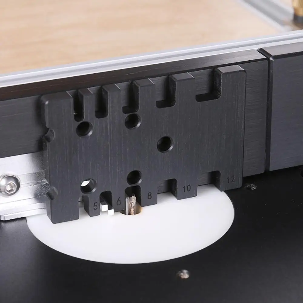 

High Precision Tenon Caliper Metric and Imperial Card Gauge Woodworking Router Saw Table Machine Measuring Tool Ruler