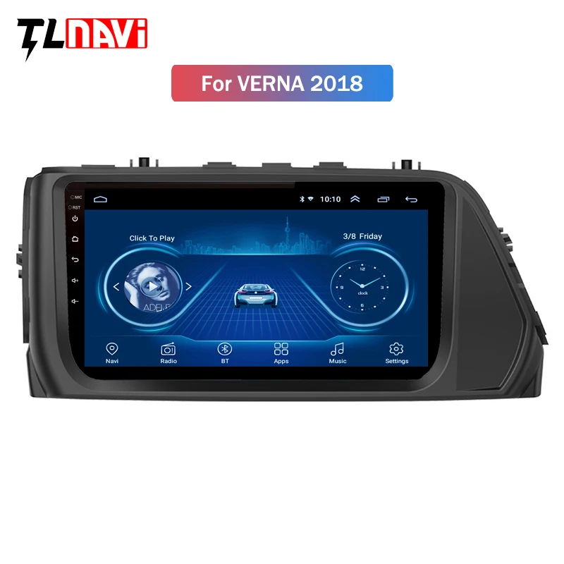 Best IPS 2.5D Screen 9 inch For Hyundai Verna 2018 android 8.1 car multimedia GPS navigation system 1