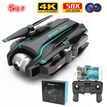 

S17 Drone Wifi 4k Hd Adjustable Wide Angle Camera Fpv Real Time Aerial Video Foldable Quadcopter Gesture Photo Rc Drone Toy