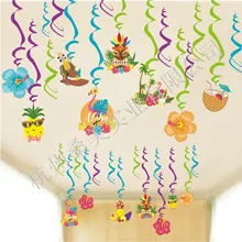 Поставка Гавайская спираль висячие украшения Летняя Вечеринка спираль латте Искусство ПВХ ленточная гирлянда