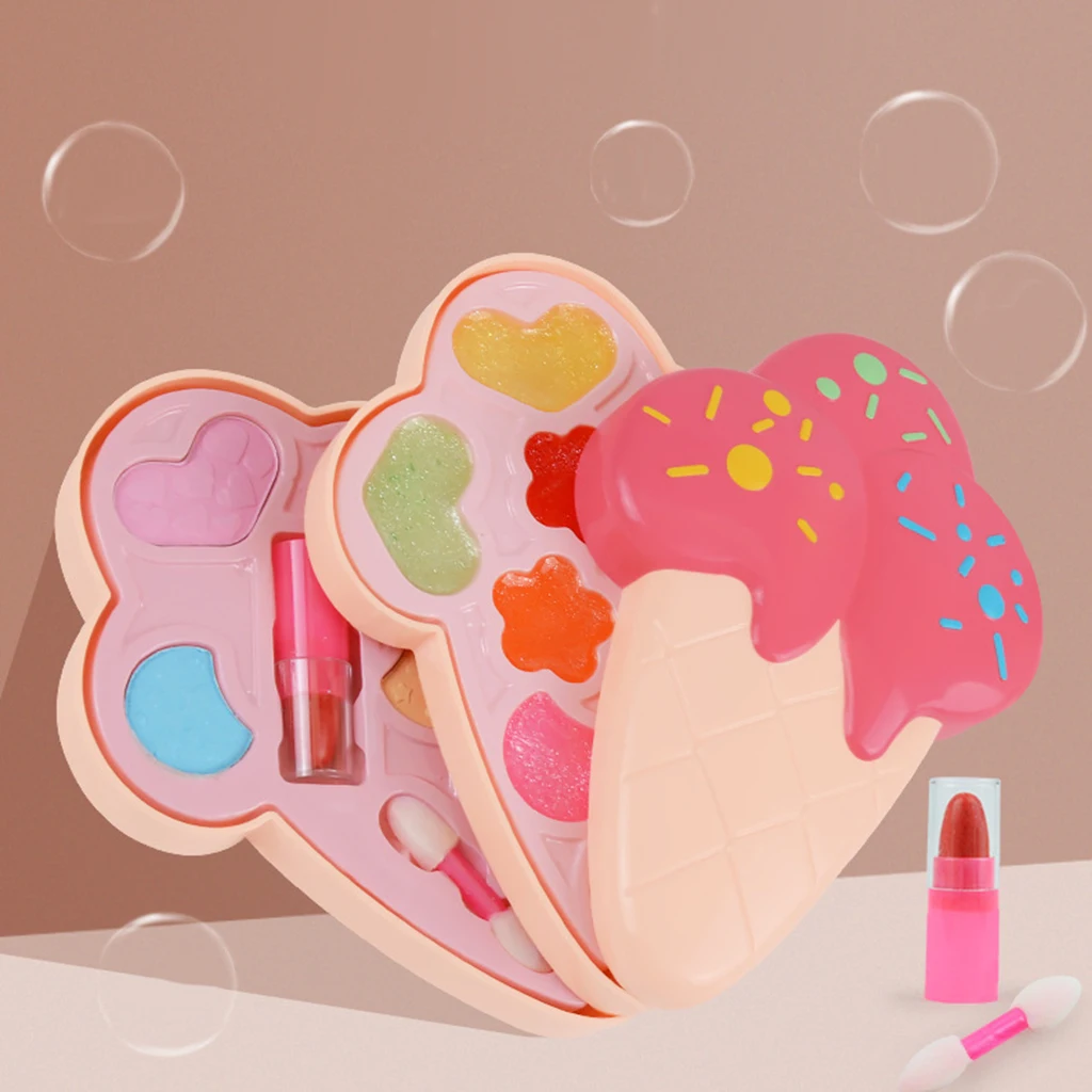 Children Makeup Toy Kit Pretend Play for Party Games Birthday Princess Dress up Little Girl Gift Age 3+