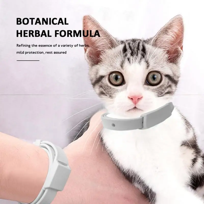 Adjustable Cat & Dog Collar 3Month Flea & Tick Prevention Collar Anti Flea Ticks Pest Control Protect Repel Rubber Necklace Pet