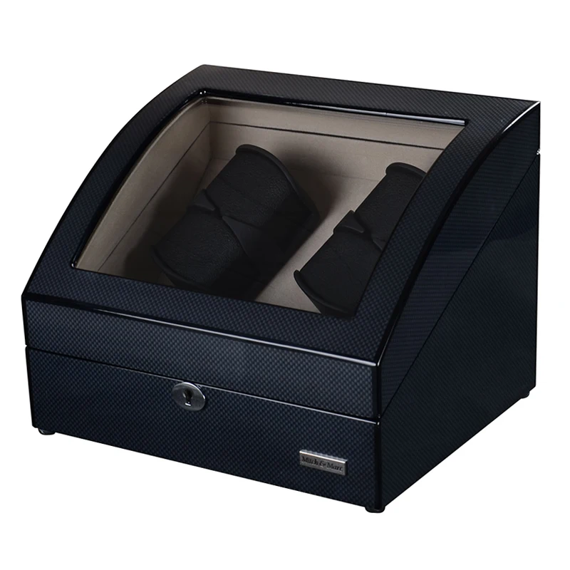 Часы Winder Box чехол для хранения шейкер дисплей автоматический деревянный два мотора 8 слотов Winder вращающийся держатель Органайзер пианино отделка