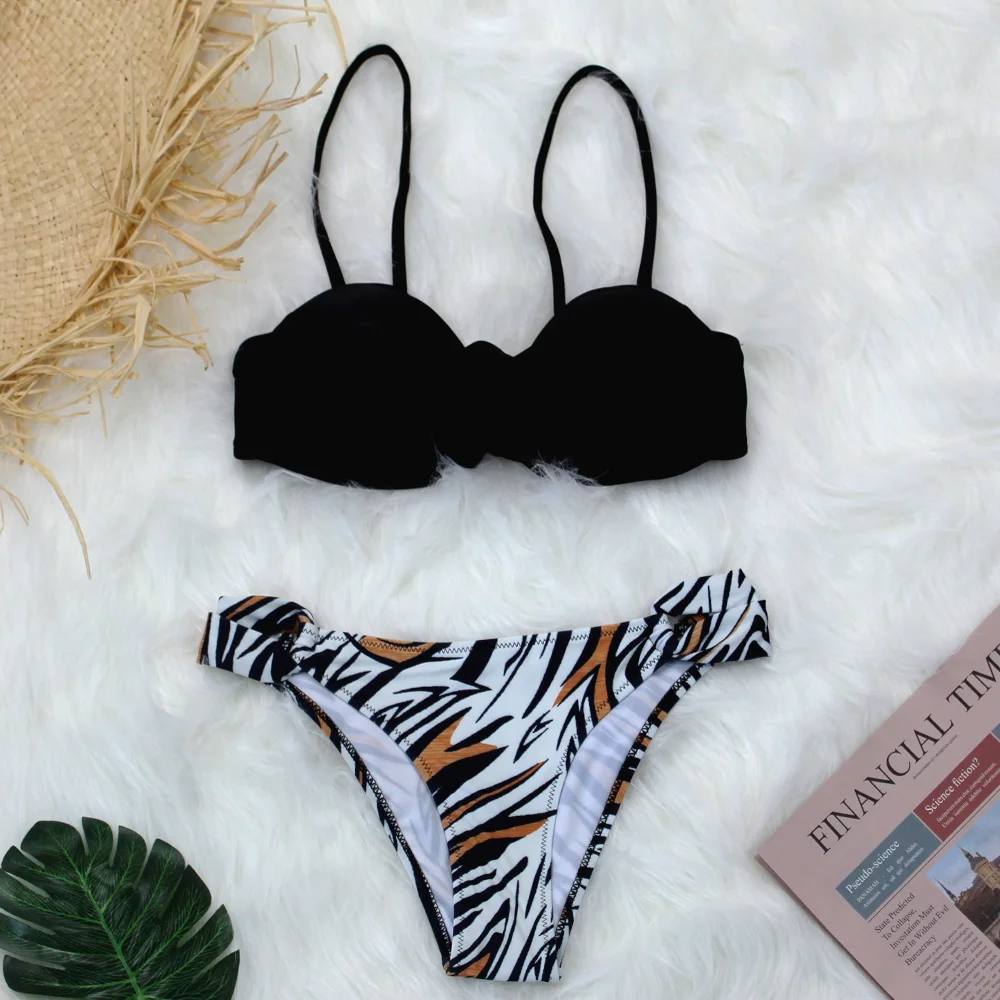 low waisted short bikini set