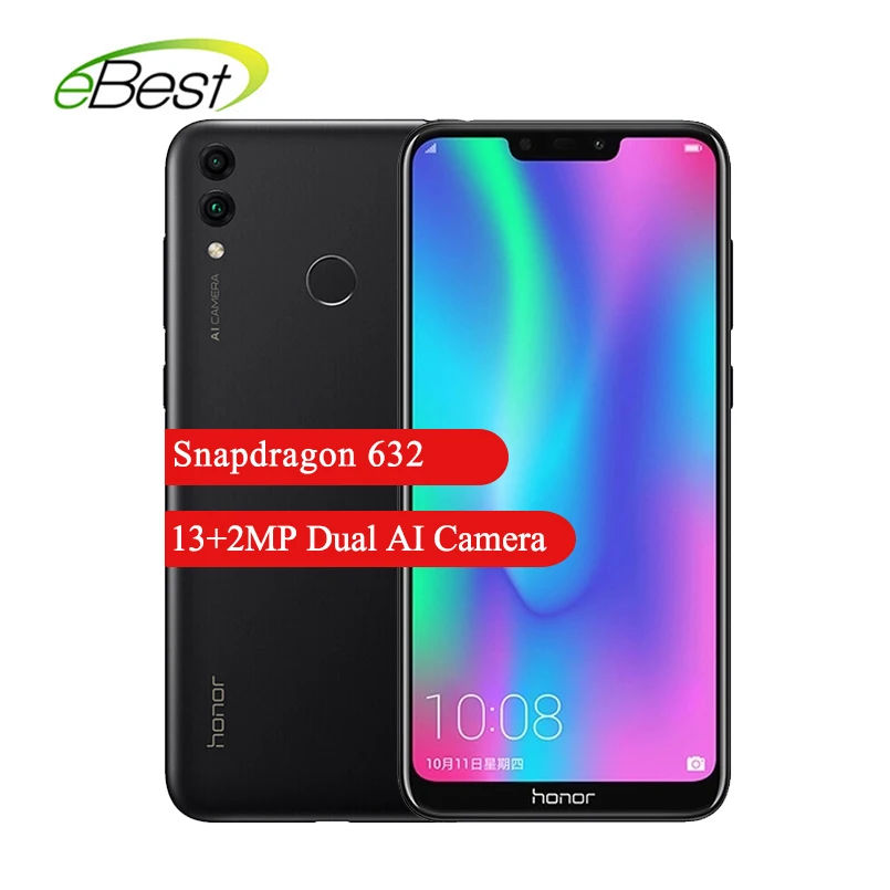 هاتف ذكي HONOR 8C يعمل بنظام الأندرويد 8.1 بشاشة 6.26 بوصة عالية الوضوح + سنابدراجون 632 ثماني النواة وذاكرة وصول عشوائي 4 جيجابايت وبطارية 4000 مللي أمبير في الساعة وكاميرا 13.0 + 2.0 ميجابكسل هاتف ذكي بتقنية الجيل الرابع LTE|الهواتف المحمولة| - AliExpress