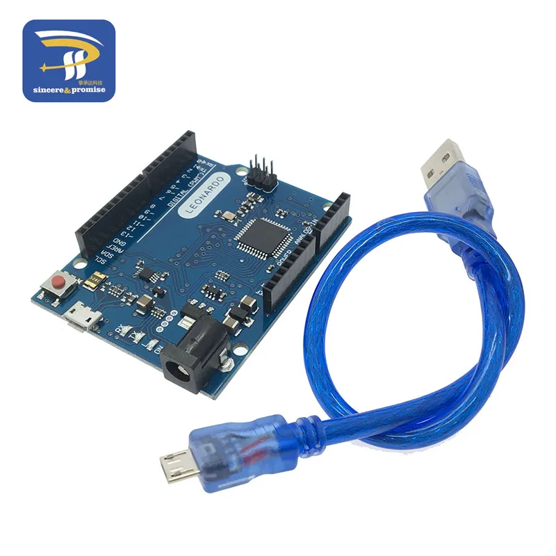 Макетная плата Leonardo R3 микроконтроллера Atmega32u4 с USB кабелем совместимый Arduino набор