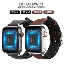 silicone Leather  band For apple watch  strap 38mm 40mm 42mm 44mm iwatch pulseira  series 5 4 3 2 1 Table Bracelet accessories