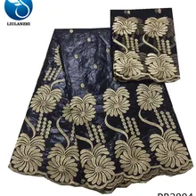 LIULANZHI черные африканские ткани хлопок Baizn Riche Tissu Высокое качество 7 ярдов парча Riche вечерние платья Базен PB28