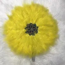 1 шт. двухсторонний веер из перьев пушистый веер из перьев для свадебного украшения Африканский веер с камнями реквизит для танцев высокое качество