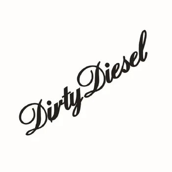 

1PCS Reflective Car Stickers Dirty Diesel Vehicle Sticker Black White Color English Letter Sticker