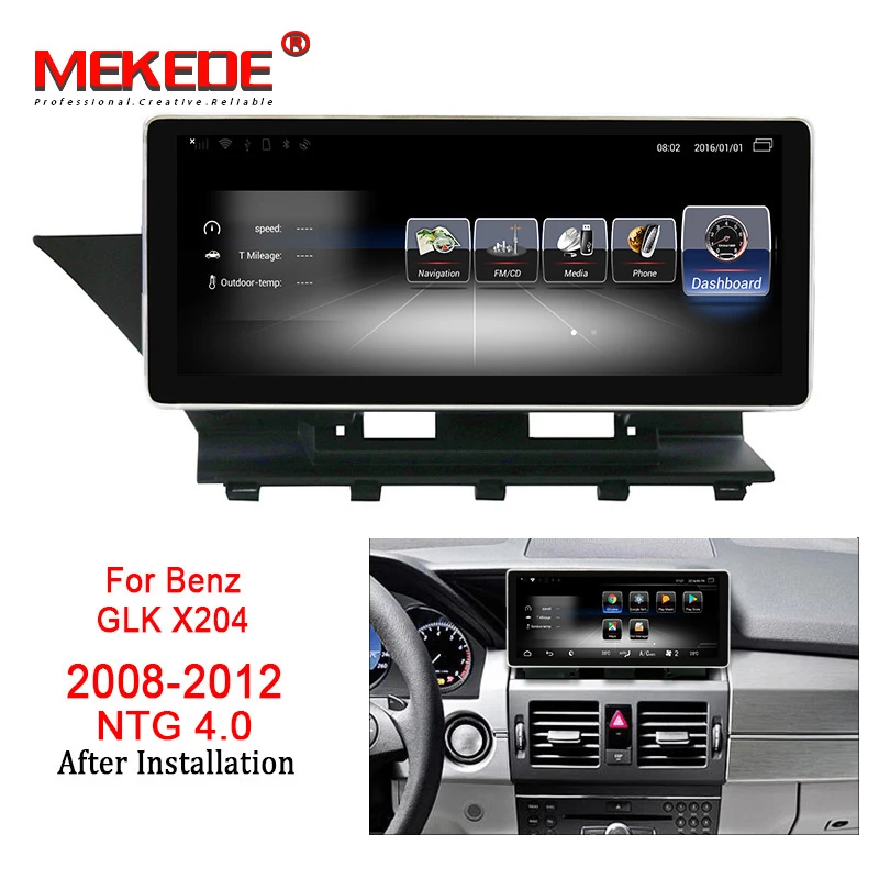 MEKEDE автомобильный мультимедийный плеер 10,25 ''Android 7,1 Автомобильный DVD Радио аудио gps плеер для Benz GLK класс X204 2008- 3+ 32G - Цвет: 2008-2012 NTG 4.0