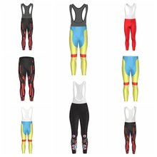 HIRBGOD Новые мужские и женские велосипедные брюки для велоспорта, длинные штаны с нагрудником для командной езды на велосипеде, гелевая подкладка, Ciclismo Hombre, TYZ084-16