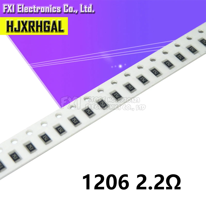 100 шт. 1206 SMD резистор 2 Ом проволочного чипа 0 25 W 1/4W 2.2R 2R2 новый оригинальный|smd