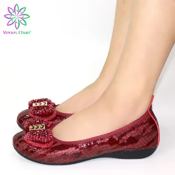 

2019 Leather Shoes Woman Single Shoes Shallow Round Tow Spring Autumn Ballet Flats Shoes Contracted Big Size 34-44