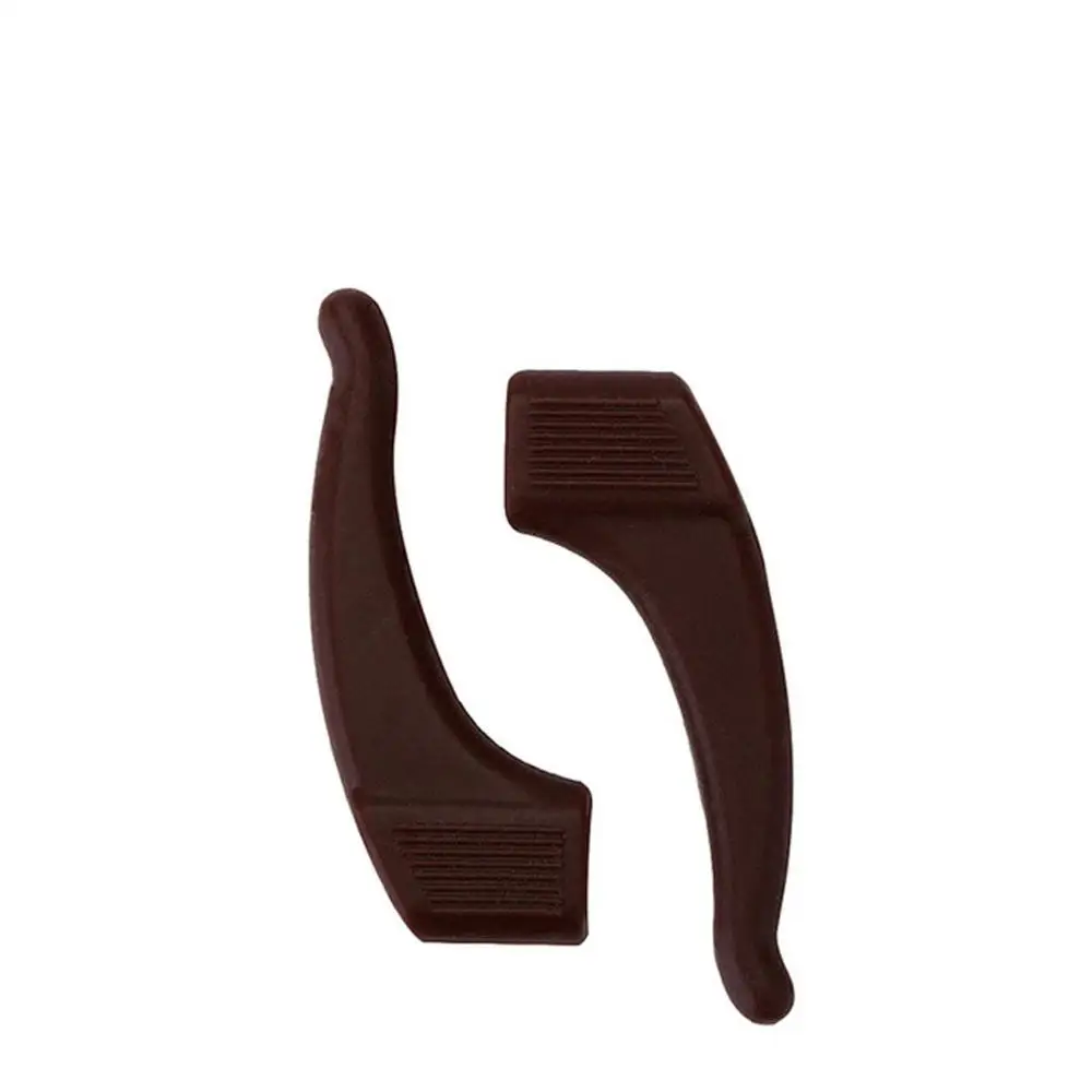 brown 10 пар, силиконовые очки для чтения, солнцезащитные очки, дужки, крючки для ушей, держатель для очков, фиксатор для очков, защита для ушей, противоскользящие - Цвет: brown