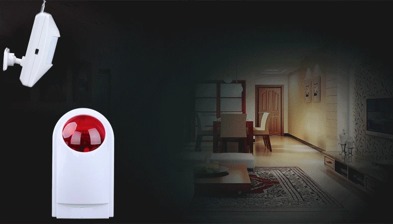 433.92 Mhz wireless strobe flash alarm light working with battery