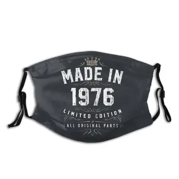 

Made In 1976 All Original Parts Birthday Non-Disposable Face Mask with Filter Dustproof Respirator Mouth Muffle
