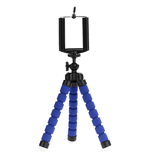 Bule Tripod Set Штатив для телефона Мини Гибкий губчатый держатель осьминог для iPhone Xiaomi huawei смартфон камера карта штатив крепление аксессуар зажим - Цвет: Bule Tripod Set