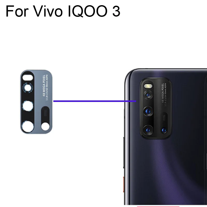 Высокое качество для Vivo IQOO 3 задняя камера стеклянный объектив подходит IQ OO запасные части Iq00 IQOO3|Корпусы и