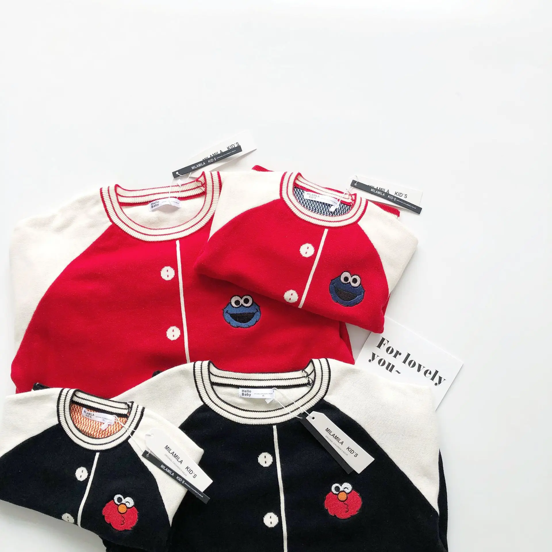 Tonytaobaby/осенне-зимнее платье; Новинка; вязаный свитер с вышивкой для маленьких мальчиков и девочек; одежда для мам и детей