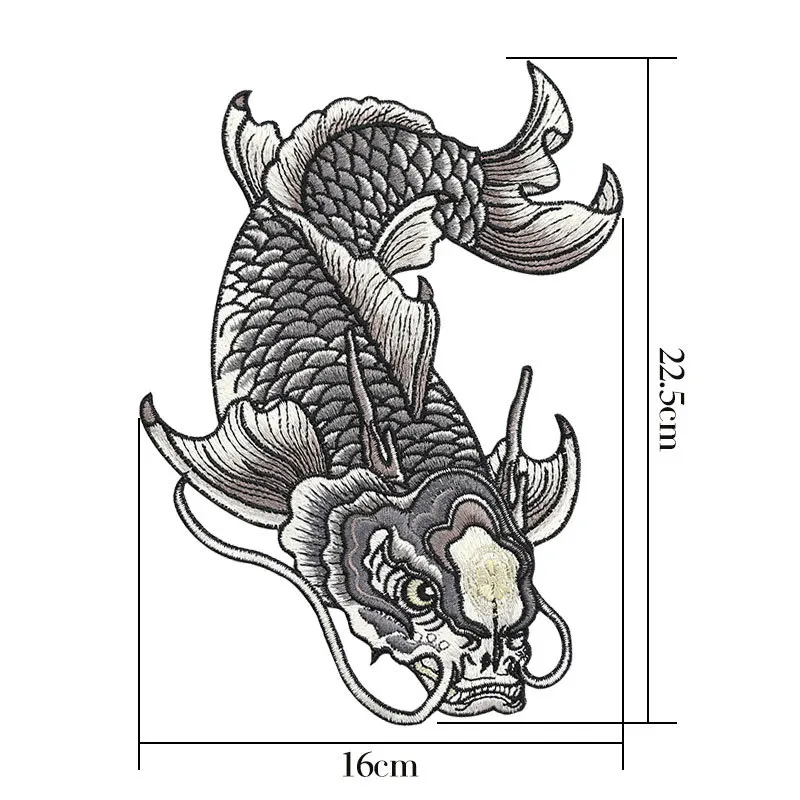 Sewing Patches Japanese Koi Squid Decoration Hand Sewing