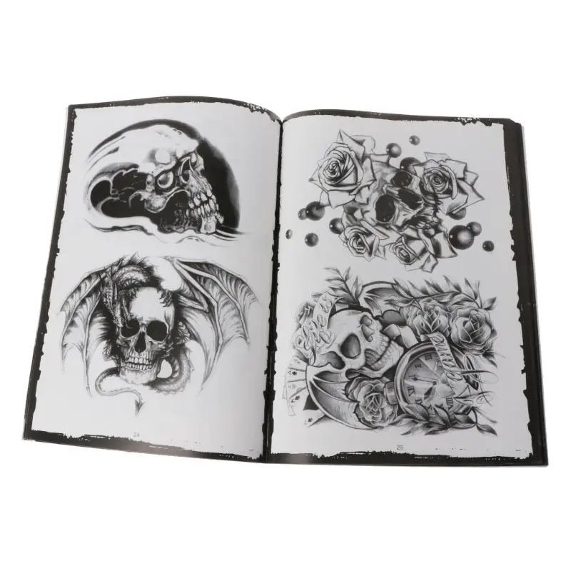 76 Pages Selected Skull Design Sketch Flash Book Tattoo Art Supplies A4 New LX9A 76 Pages Selected Skull Design Sketch Flash Book Tattoo Art Supplies A4 New LX9A