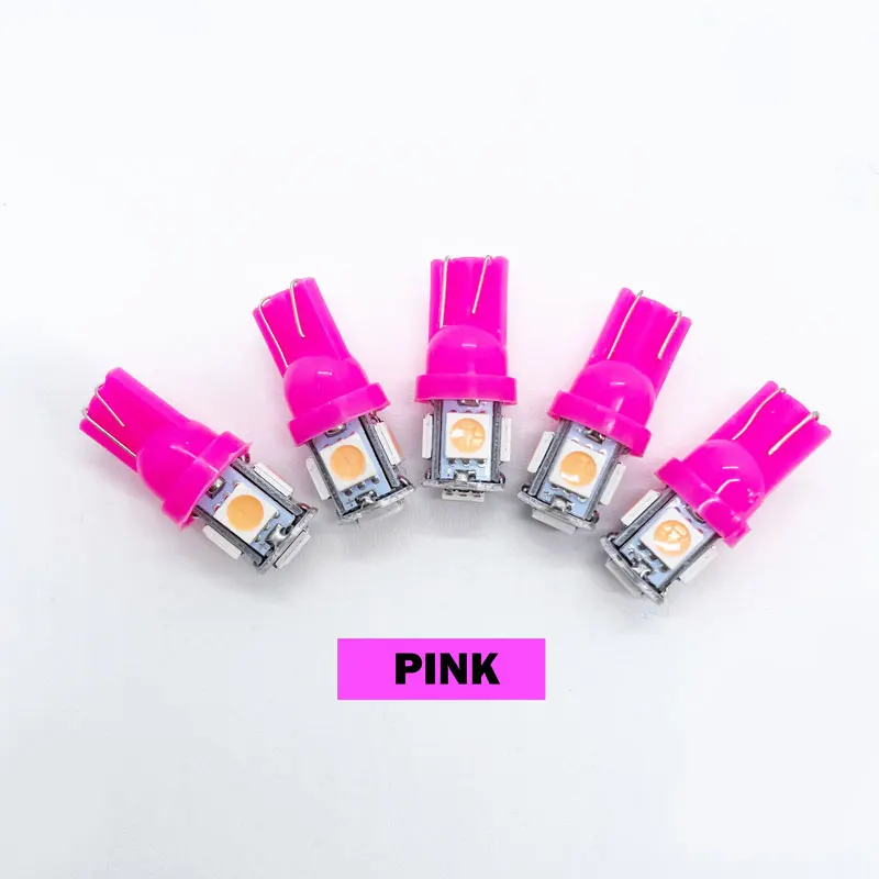 thumbnail image 1 of 5 bombillas LED para coche T10 W5W 194, luz de señal LED de 12 V 5050, luz blanca multicolor para el maletero del coche, luz de techo interior del coche, 1 of 5