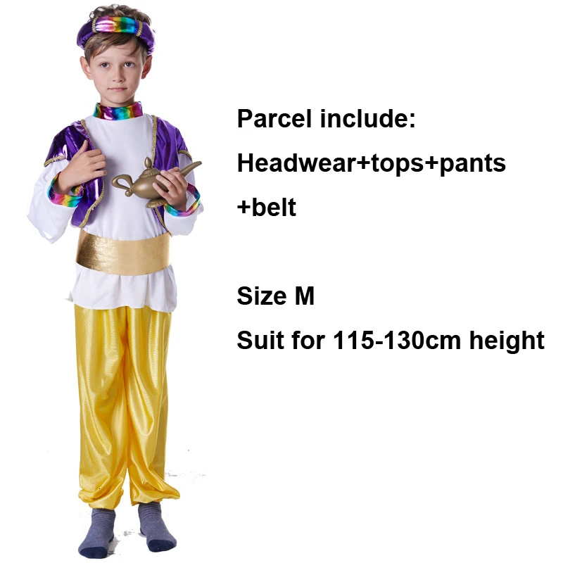 Luxury Children Halloween Carnival Ancient Arab Aladdin Cosplay Costumes for Kids Boys Girls Princess Belly Dance Clothing