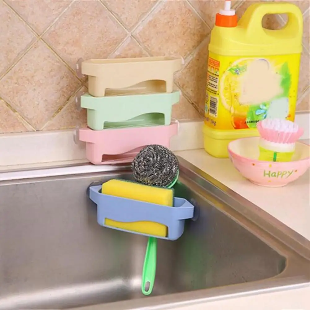 

Sink Drain Basket Rack Sponge Dry Tool Double sucker Rack Shelf Sink Holder Kitchen Gadget