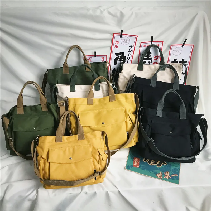 

Fashion Men's and Woman's Canvas Bag Oblique Span Bag Large Capacity Portable Travel Bag Multifunctional Shoulder Bag