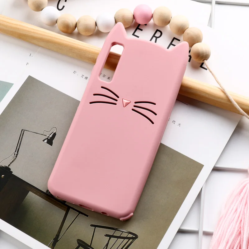 Pink Cat чехол s для samsung Galaxy A7 A8 плюс A6 чехол крышка на samsung S5 A750F A7 A70 A50 A30 A20 S10e S10 рlus Lite Funda - Цвет: Pink